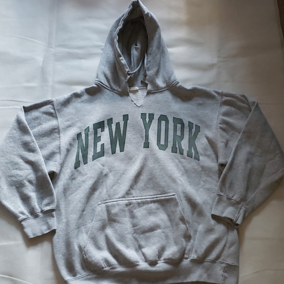 John Galt Heather Grey New York Hoodie 